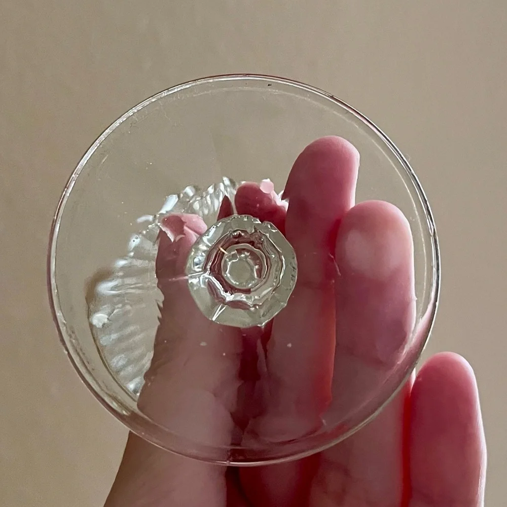 Gilt Rimmed Coridal Glass